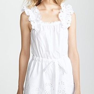 Rebecca Taylor La Vie White Eyelet Poplin Romper